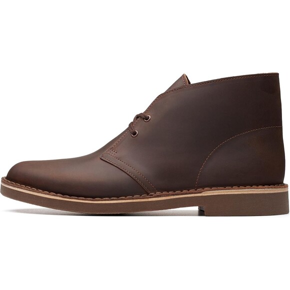 Clarks Bushacre 2 Men\'s Chukka Boots, Size 10 Wide, Brown Leather Beeswax NEW main image 5